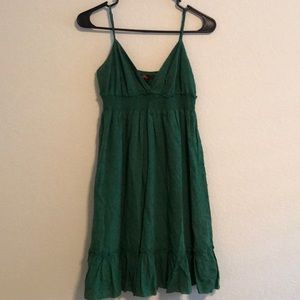 FOREVER21 Flowy Green Cotton Summer Dress